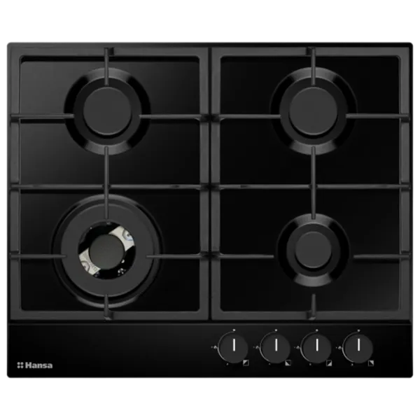 Plită încorporabilă pe gaz Hansa BHGS67130 Sticlă călită / Black photo 1