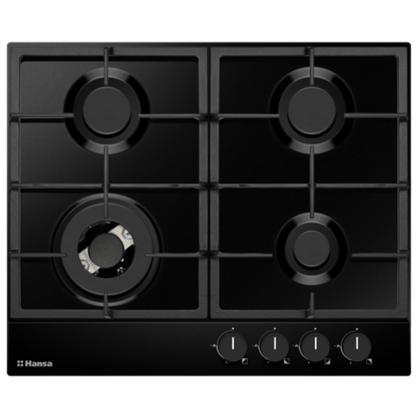 Plită încorporabilă pe gaz Hansa BHGS67130 Sticlă călită / Black photo 1