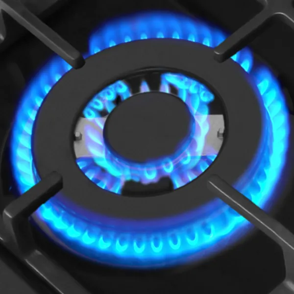 Plită încorporabilă pe gaz Hansa BHGS67130 Sticlă călită / Black photo 3