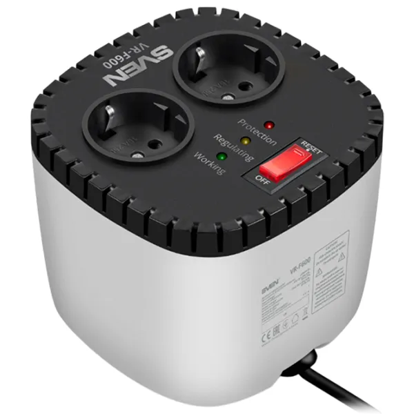 Stabilizator de tensiune Sven VR-F600 Gray photo 2