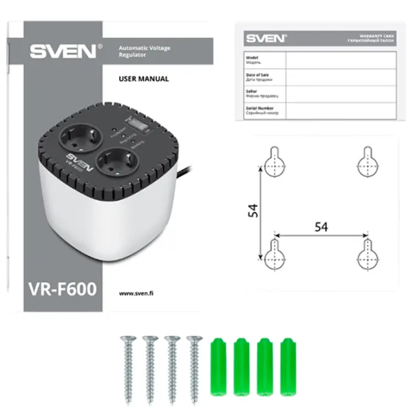 Stabilizator de tensiune Sven VR-F600 Gray photo 8