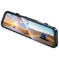 Cameră Auto Hoco DV16 Rearview Mirror Driving Recorder + Rear Cam / Black photo 2