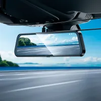 Cameră Auto Hoco DV16 Rearview Mirror Driving Recorder + Rear Cam / Black photo 8