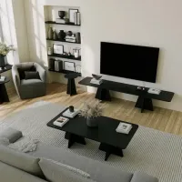 Журнальный столик Trendy Ciuperca 2 GTR000790 Черный photo 5