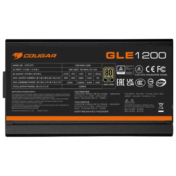 Блок питания Cougar Power GLE 1200 80+ Gold 80+ Gold / 1200 Вт photo 9