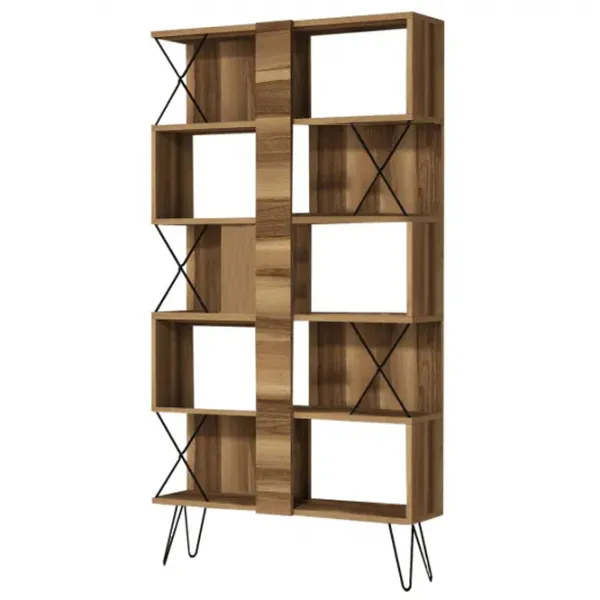 Etajeră Trendy Extra 167.3 x 90 x 22 cm / PAL / Walnut photo 1