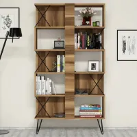 Etajeră Trendy Extra 167.3 x 90 x 22 cm / PAL / Walnut photo 2