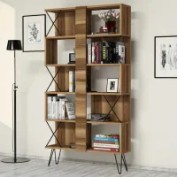 Etajeră Trendy Extra 167.3 x 90 x 22 cm / PAL / Walnut photo 3