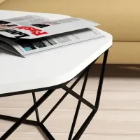 Măsuță de cafea Trendy Diamant GTR000677 White photo 5