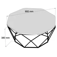 Măsuță de cafea Trendy Diamant GTR000674 Cream photo 4