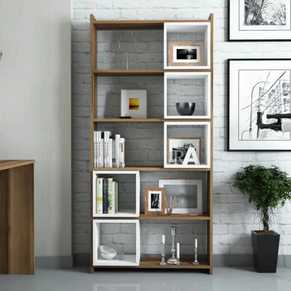 Etajeră Trendy Box 170 x 80 x 22 cm / PAL / Walnut photo 2