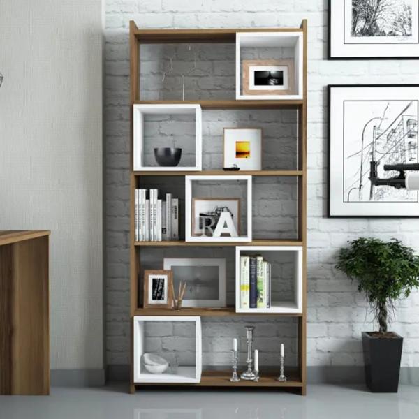 Etajeră Trendy Box 170 x 80 x 22 cm / PAL / Walnut photo 3