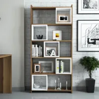 Etajeră Trendy Box 170 x 80 x 22 cm / PAL / Walnut photo 3