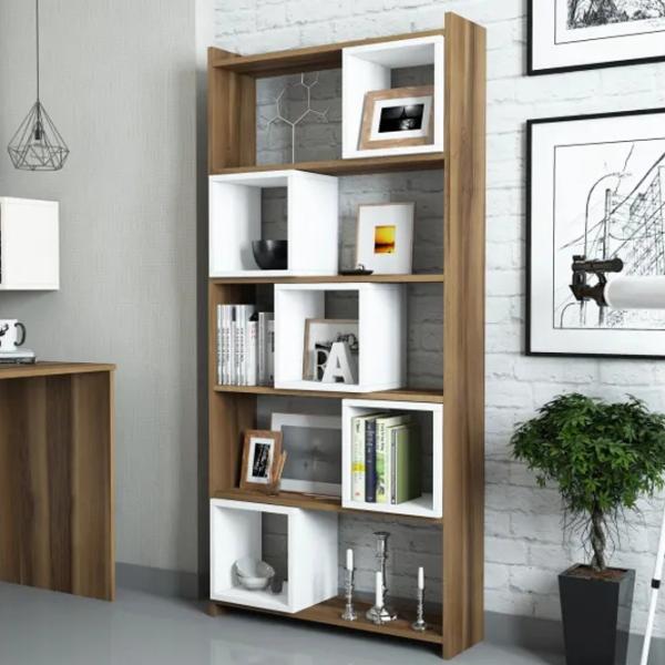Etajeră Trendy Box 170 x 80 x 22 cm / PAL / Walnut photo 4