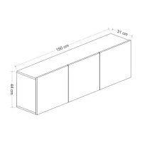 Тумба под телевизор Trendy Alb 44 x 150 x 31см / ДСП photo 4