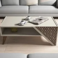 Журнальный столик Trendy Beril GTR000641 Кремовый photo 3