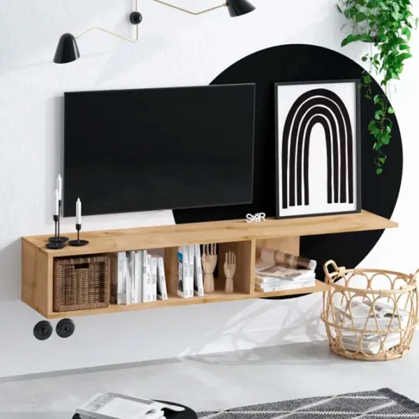 Тумба под телевизор Trendy Pan - DEC0069 26 x 150 x 24см / ДСП photo 4