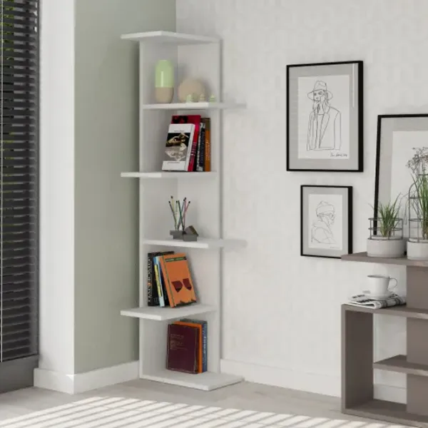 Etajeră Trendy Saso 141 x 37 x 24 cm / PAL / White photo 3