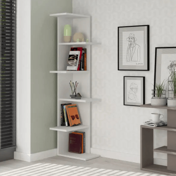 Etajeră Trendy Saso 141 x 37 x 24 cm / PAL / White photo 3