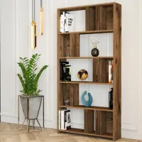 Etajeră Trendy Lima 180 x 90 x 20 cm / PAL / Walnut photo 2