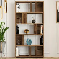 Etajeră Trendy Lima 180 x 90 x 20 cm / PAL / Walnut photo 3