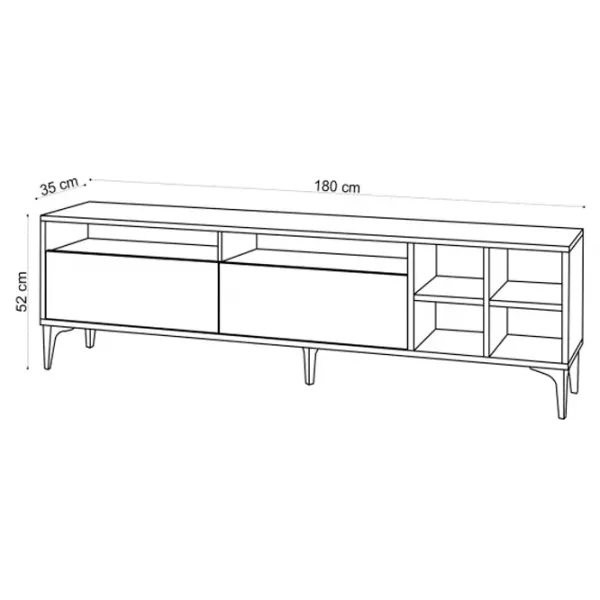 Тумба под телевизор Trendy EVA 52 x 180 x 35см / ДСП photo 2