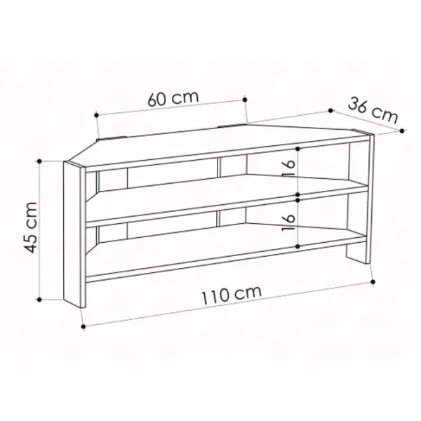 Тумба под телевизор Trendy Thales Corner 45 x 114 x 36см / ДСП photo 3