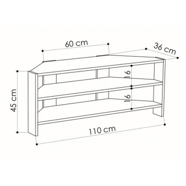 Тумба под телевизор Trendy Thales Corner 45 x 114 x 36см / ДСП photo 3