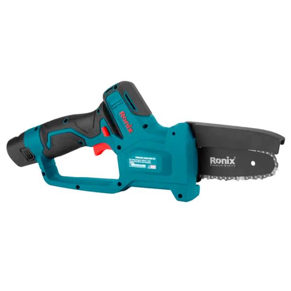 Цепная пила Ronix 8107K Аккумуляторный/ Синий photo 2