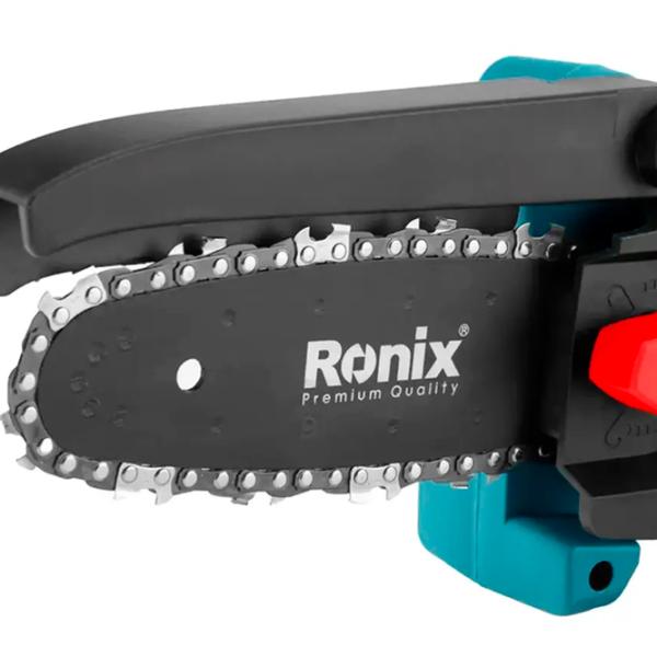 Цепная пила Ronix 8107K Аккумуляторный/ Синий photo 5