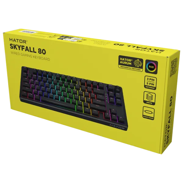 Tastatură Hator Skyfall 80 Fără fir / Black photo 6