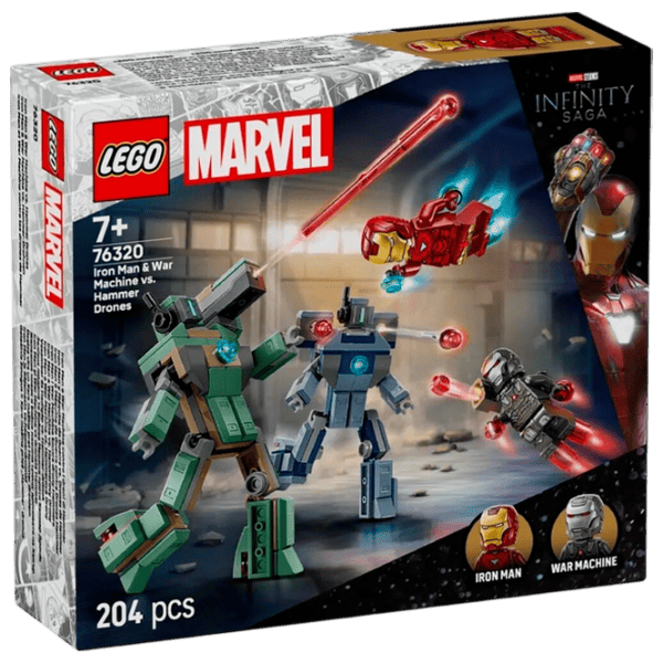 Constructor LEGO Iron Man & War Machine vs. Hammer Drones Scenă din film/ Multicolor photo 1