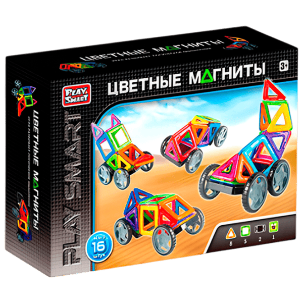 Constructor Play Smart Magnete colorate Creativ/ Black photo 1