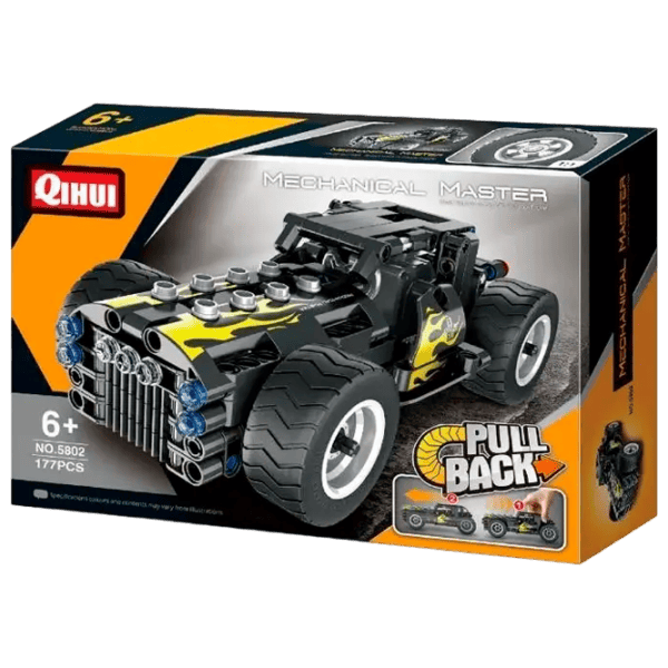 Конструктор XTech Pull Back Car Автомобиль/ Черный photo 1