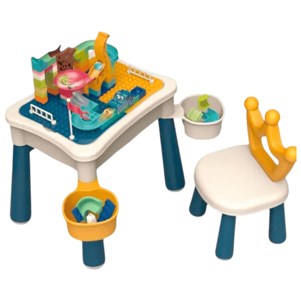 Столик с конструктором Bibiin Toys 8008 Классический/ Синий photo 1