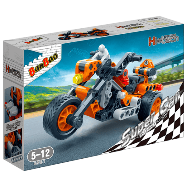Конструктор BanBao Motorcycle Транспорт/ Оранжевый photo 1
