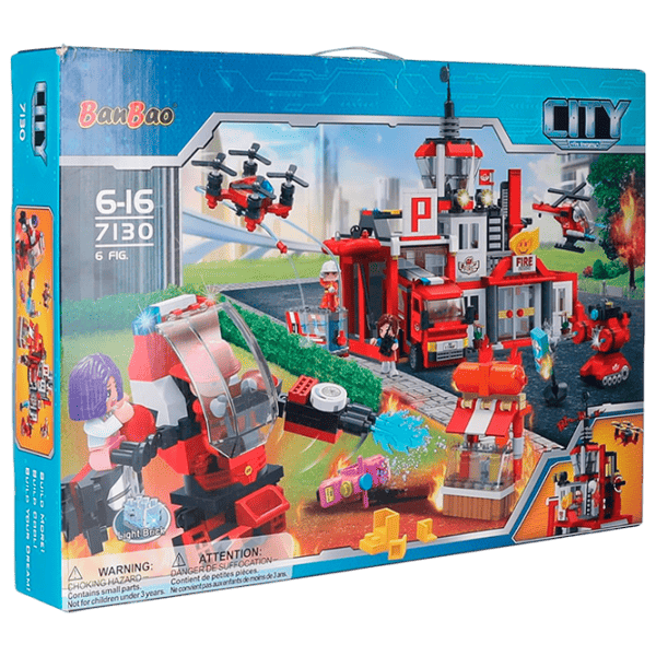 Constructor BanBao Echipă de pompieri Clasic/ Red photo 1