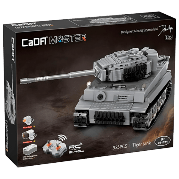 Конструктор с радиоуправлением CaDa Tiger Tank Транспорт/ Серый photo 1