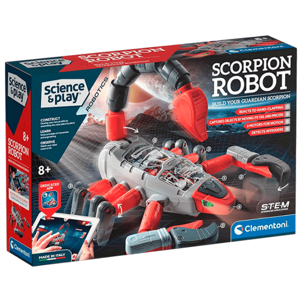 Constructor cu telecomandă Clementoni Scorpion Robot Robot/ Gray photo 1