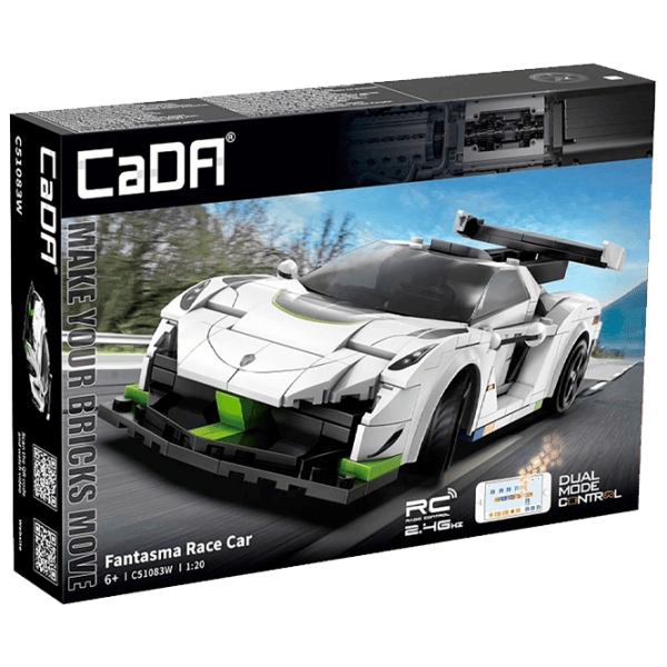 Конструктор с радиоуправлением CaDa Fantasma Race Car Автомобиль/ Белый photo 1