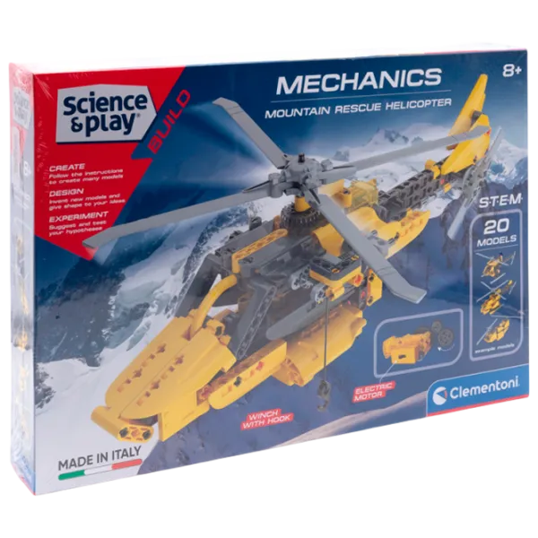 Constructor Clementoni Mountain Rescue Helicopter Elicopter/ Yellow photo 1
