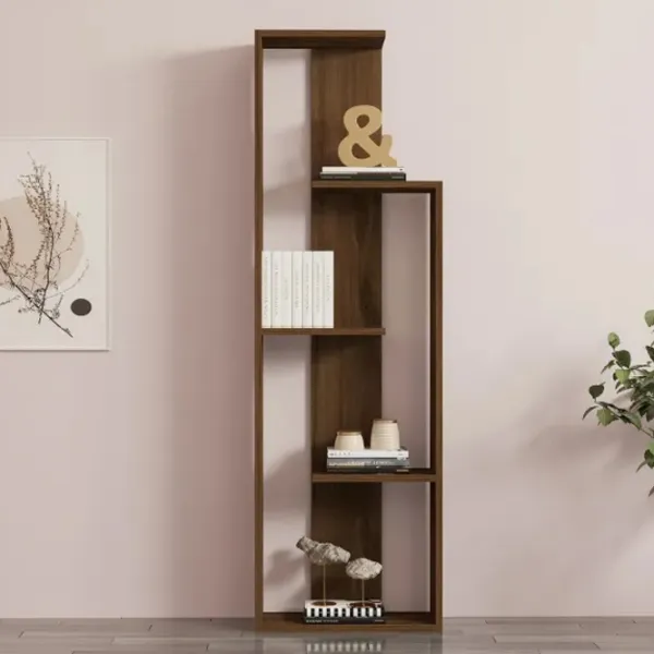 Etajeră Trendy Bagheta 160 x 50 x 19.6 cm / PAL / Walnut photo 3