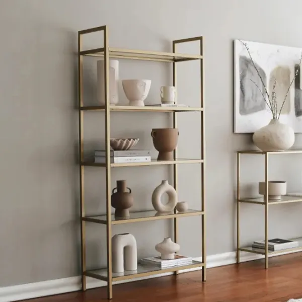 Etajeră Trendy K101 165 x 80 x 30 cm / Metal / Gold photo 2