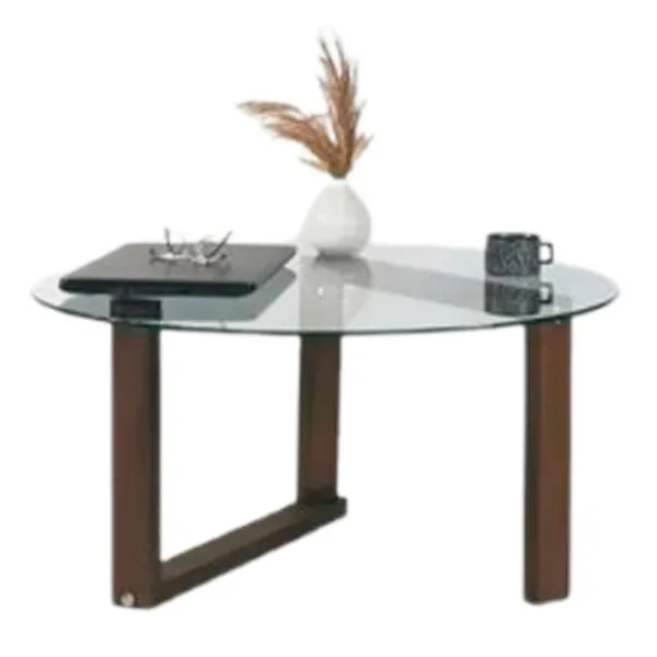 Măsuță de cafea Trendy Yuvarlak Cam Orta Sehpa GTR000825 Brown photo 1