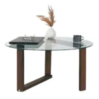 Măsuță de cafea Trendy Yuvarlak Cam Orta Sehpa GTR000825 Brown