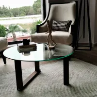 Măsuță de cafea Trendy Yuvarlak Cam Orta Sehpa GTR000825 Brown photo 5