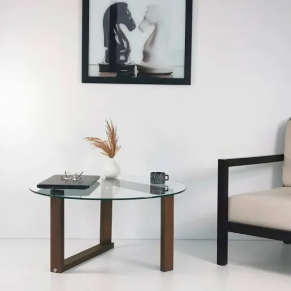 Măsuță de cafea Trendy Yuvarlak Cam Orta Sehpa GTR000825 Brown photo 7