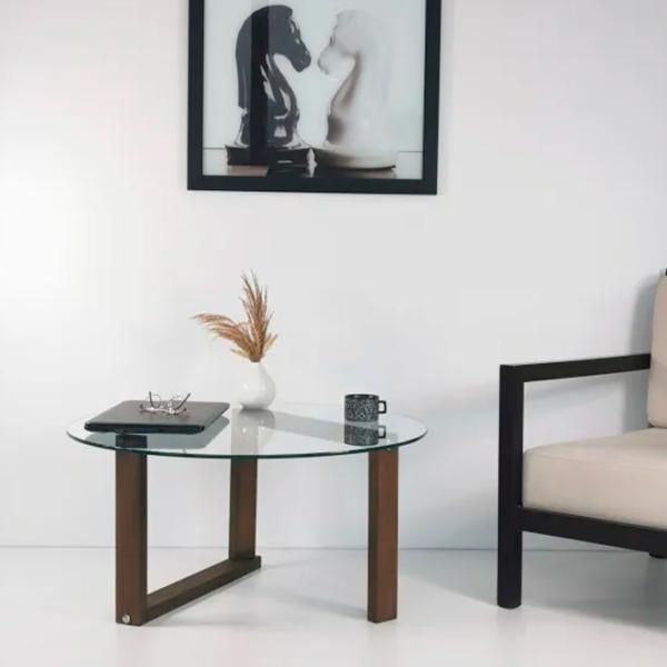 Măsuță de cafea Trendy Yuvarlak Cam Orta Sehpa GTR000825 Brown photo 7