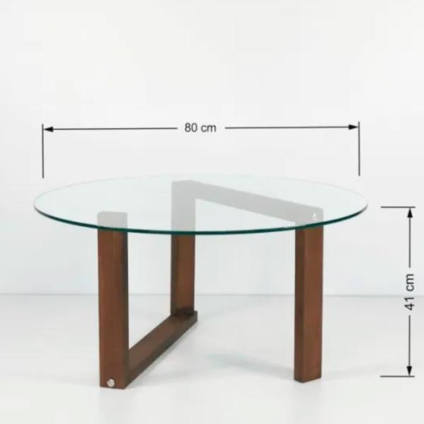 Măsuță de cafea Trendy Yuvarlak Cam Orta Sehpa GTR000825 Brown photo 8