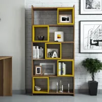 Etajeră Trendy Box 170 x 80 x 22 cm / PAL / Walnut photo 3
